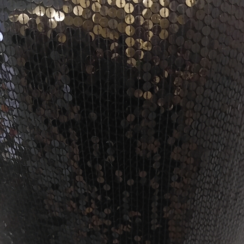 Black Silk Sequin Tank - Picture 3 of 4